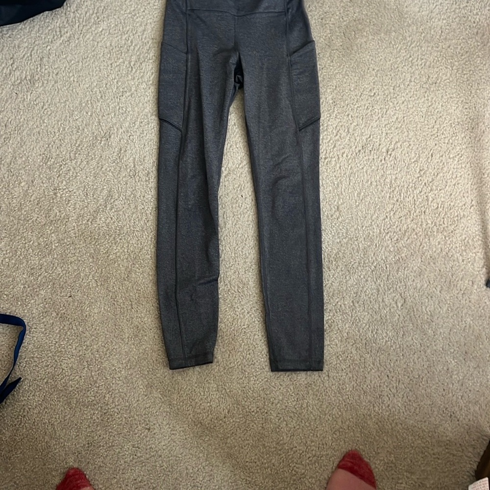 Lululemon Fast and Free 25” Grey Leggings